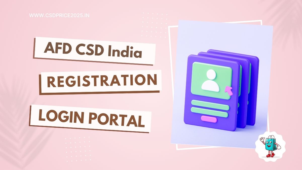 AFD CSD India Registration Login Portal