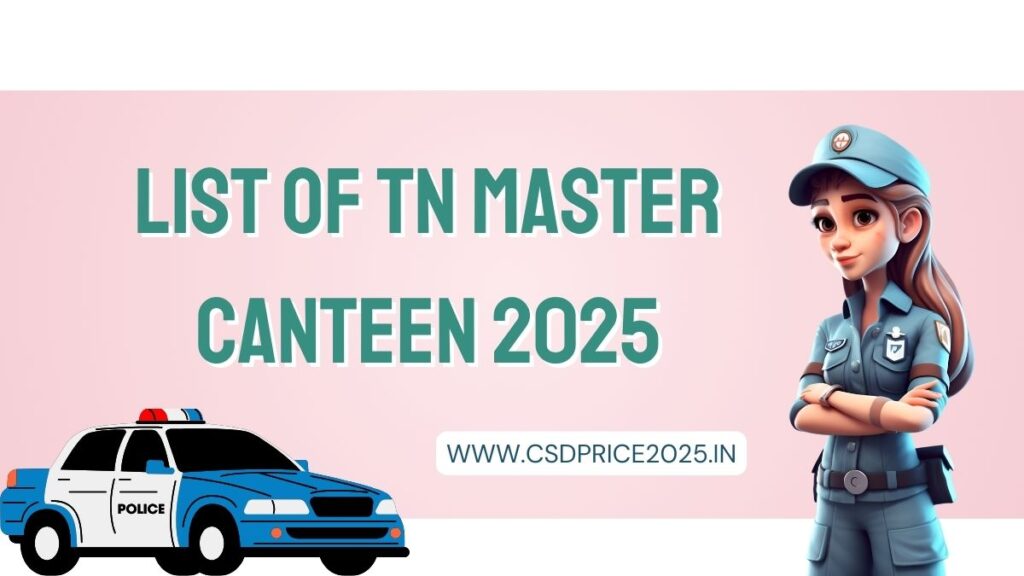 List of TN Master Canteen 2025