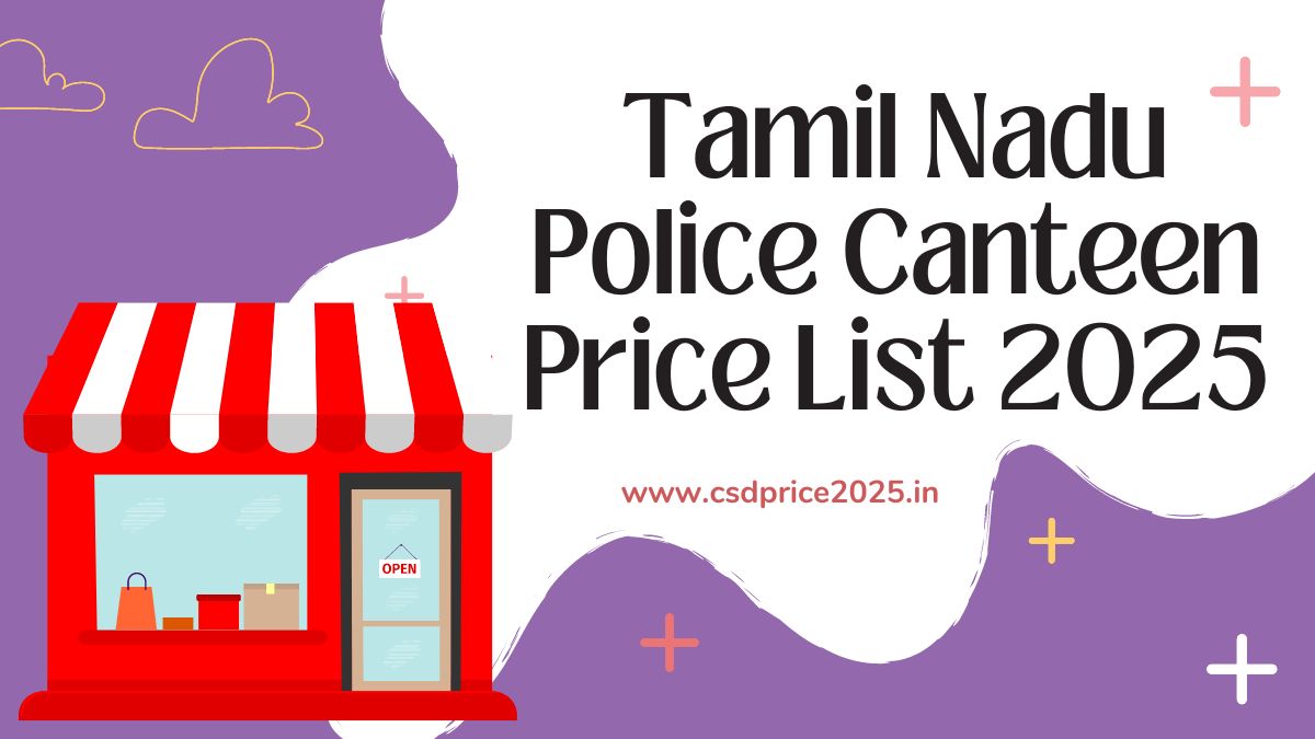 TN Police Canteen Price List 2025